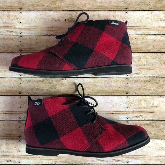 Bass Shoes - Bass Elyse Plaid Flannel Bootie